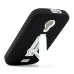 Wholesale BLU Studio 5.0 Armor Hybrid Case with Stand (Black White)